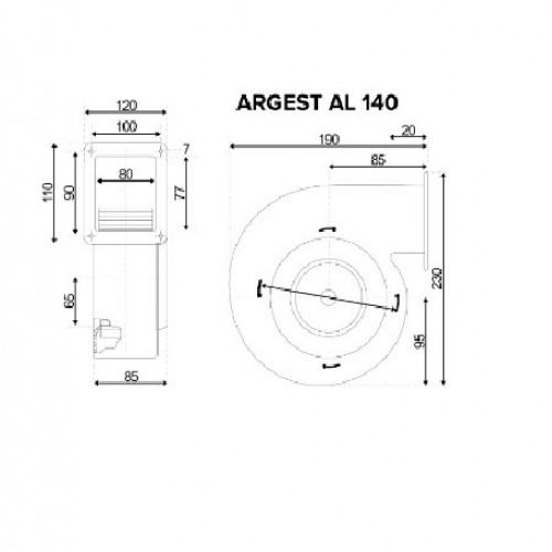 Вентилятор радиальный Era Pro Argest AL 140ER 2K M