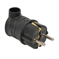 Вилка<br/>угловая каучуковая 230В 2P+PE 16A IP44 EKF PRO  RPS-017-16-230-44-r