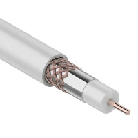 01-2223 ∙ Кабель коаксиальный RG-6U+Cu, 75 Ом, Cu/Al/Cu, 75%, 100м, Indoor, белый, Rexant