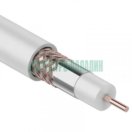 01-2231 ∙ Кабель коаксиальный RG-6U+Cu, 75 Ом, Cu/Al/Cu, 64%, 305м, Indoor, белый, Rexant