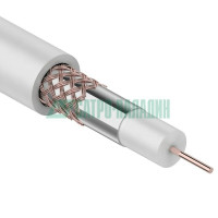 01-2651 ∙ Кабель коаксиальный RG-59U+Cu, 75 Ом, Cu/Al/Cu, 64%, 305м, Indoor, белый, Rexant