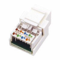 Модуль Keystone Jack RJ-45(8P8C), UTP,  CAT 5e,  тип 180 градусов,  белый REXANT