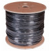 Кабель витая пара F/UTP,  CAT 5e, PE,  4PR,  24AWG, OUTDOOR, SOLID,  черный,  с тросом,  305м,  REXANT