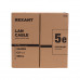 Кабель витая пара F/UTP,  CAT 5e, PE,  4PR,  24AWG, OUTDOOR, SOLID,  черный,  305м,  РФ REXANT