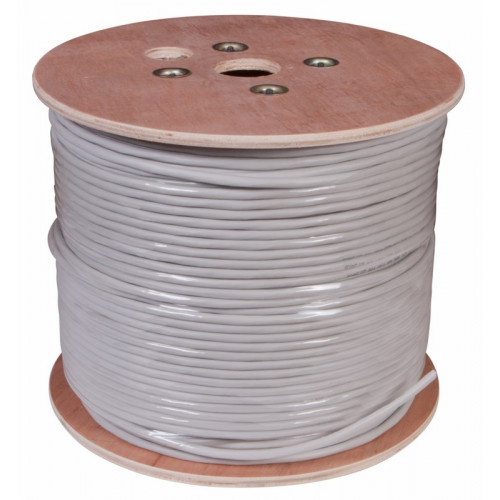 Кабель витая пара U/UTP,  CAT 5, PVC,  10PR,  24AWG, INDOOR, SOLID,  серый,  305м,  REXANT