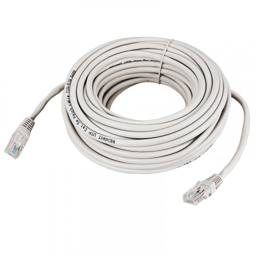 Шнур коммутационный,  патч-корд U/UTP RJ45-RJ45, CAT 5e,  PVC серый,  10м REXANT