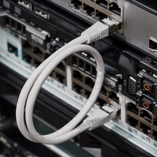 Шнур коммутационный,  патч-корд F/UTP RJ45-RJ45, CAT 5e,  ZH нг(А)-HF,  серый,  0,5м REXANT