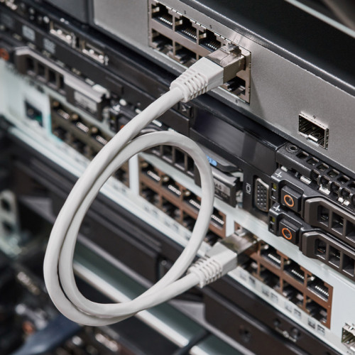 Шнур коммутационный,  патч-корд F/UTP RJ45-RJ45, CAT 6, ZH нг(А)-HF,  серый,  0,5м REXANT