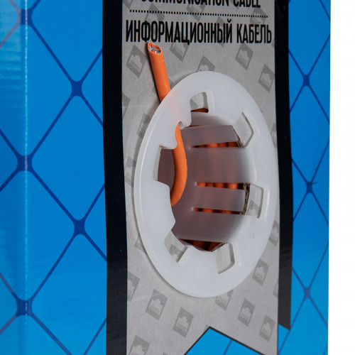 Кабель витая пара U/UTP,  CAT 6, ZH нг(А)-HF,  4PR,  23AWG, INDOOR, SOLID,  оранжевый,  305 м,  REXANT